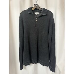 Calvin Klein Sweater Men Large Cotton Blend Knit Long Sleeve 1/4 Zip J71